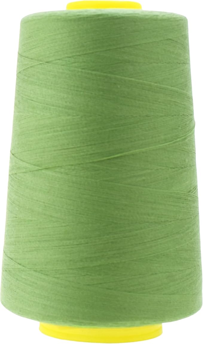 Mandala Crafts 4 Pack of Serger Threads Cones Spools - 40S/2 24000 Yards Polyester Sage Green Threads for Sergers Machine and Overlock Quilting Sewing Machine