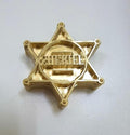 1 1/2" Sheriff Badge Branding Iron, Brass Branding Iron Stamp for Woodworking Leather Hats, Custom Logo Brander for Steak Burger BBQ Grilling