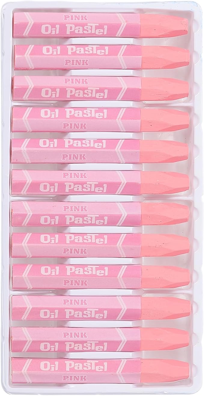 PATIKIL Pink Oil Pastels, 36Pcs Soft Oil Crayons Pastels Stick Vibrant and Creamy Art Supplies Bulk for Artists Beginners Art Painting Drawing Blending Graffiti Gallery