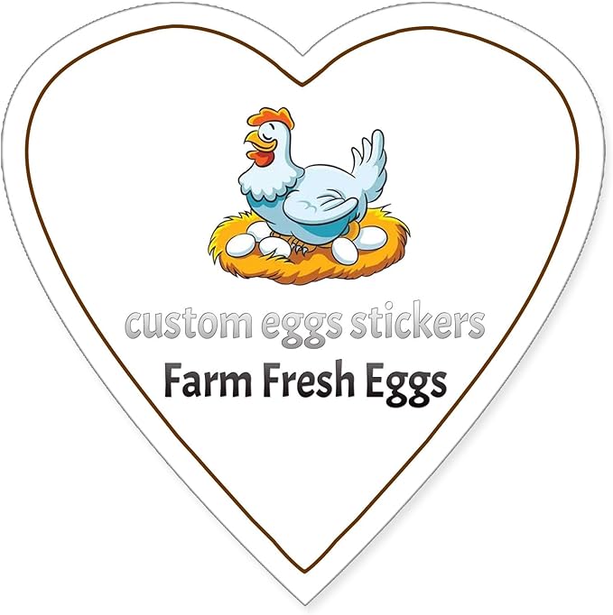 2,2.5,3,3.5,4inch Custom Carton Stickers Labels for Chicken, Personalized Chicken Egg Carton Packaging Sticker Label (Shape 9)