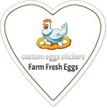 2,2.5,3,3.5,4inch Custom Carton Stickers Labels for Chicken, Personalized Chicken Egg Carton Packaging Sticker Label (Shape 9)