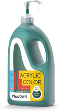 MEEDEN Phthalo Green Acrylic Paint with Pump Lid, 1/2 Gallon (2L /67.6 oz.) Heavy-Body Non-Toxic Rich Pigment Color, Perfect for Art Class, Wall Painting, Painting Party & Creative DIY