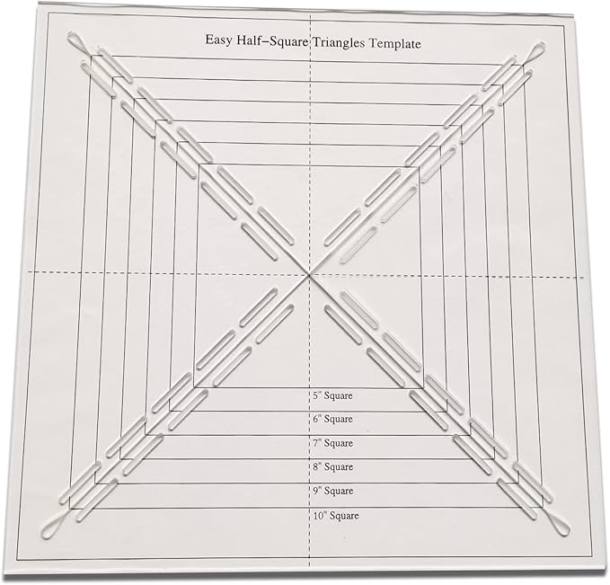 YICBOR Easy Half-Square Triangles Quilting Rulers and Template