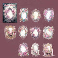 MAFELOE Retro Scrapbook Stickers of 10 Pieces, PET Aesthetic Deco Stickers Journaling Supplies for Junk Bullet Bottles Laptop- Magic Mirror Series-A