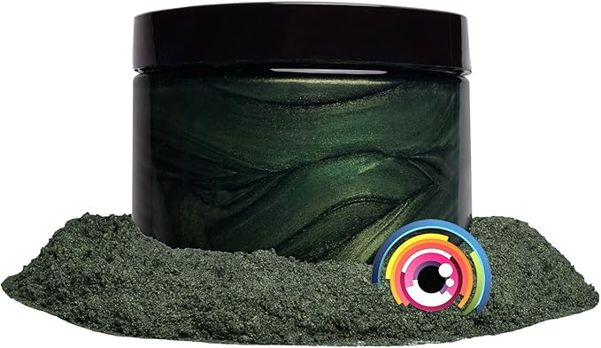 Eye Candy Pigments Premium Green Mica Powder - Bonsai Green (50gr) - for Epoxy, Resin, Soap, Paint, Woodworking, Acrylic Pouring, Bath Bombs, Fishing Lures - DIY Arts and Crafts Additive