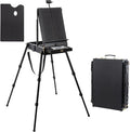 Falling in Art 4 Legs French Easel - Portable Plein Air Studio Easel Stand with Bigger Storage Drawer, Full Size Sketchbox Travel Easel for Painting, Drawing, Artwork Display