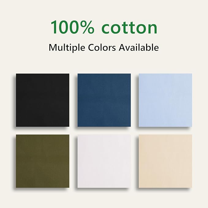 KEPYDRMTF Embroidery Fabric Kit with Water-Soluble Pens - 24pcs (6 Cotton Fabric Squares 11.8"x11.8" + 6 Colored Pens) | for Embroidery Projects, Upholstery Decoration & DIY Crafts (12 PCS)