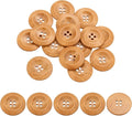 uxcell 80Pcs Wooden Buttons, 38mm(1 1/2") 4 Hole Round Wood Sewing Button Craft for Sewing DIY Craft Clothing, Light Brown