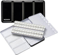 MEEDEN Empty Watercolor Paint Palette: Travel Water Color Palette Tin with 48 Half Pans - Portable Metal Palette Tin Box (Black)