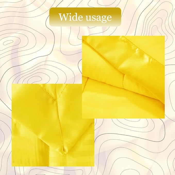 Canary Yellow Satin Blanket Binding 2 Inch x 4 3/4 Yards Single Fold Tape for Quilt Edging Yellow Smooth Finish Easy to Sew On Durable Trim Material Ideal for Blanket Crafts DIY Projects Sewing