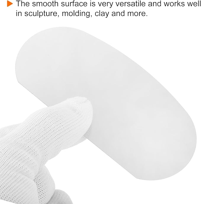HARFINGTON 4pcs Stainless Steel Clay Scraper, Pottery Steel Clay Scraper Clay Sculpture Pottery for Polymer Clay Scraper Pottery Tools Scraper Crafts