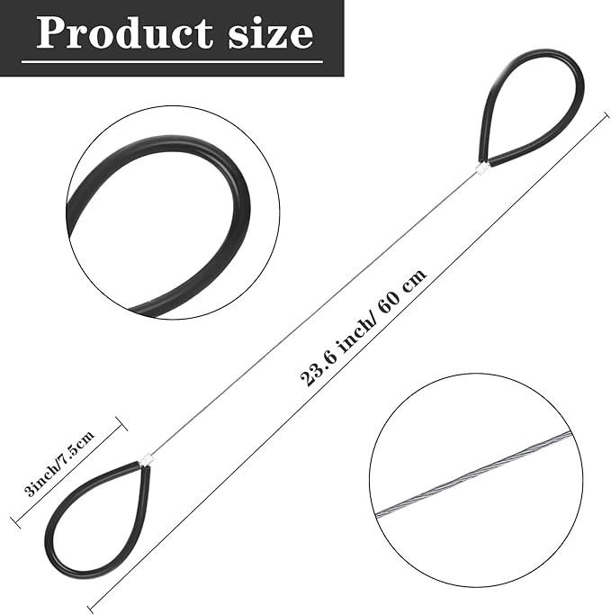 2 Pieces Clay Cutters Wire Steel Wire Cutting Pottery Tools with Black and Blue Plastic Handle for Clay Artists Cheese Dough Sculpting Pottery Tools
