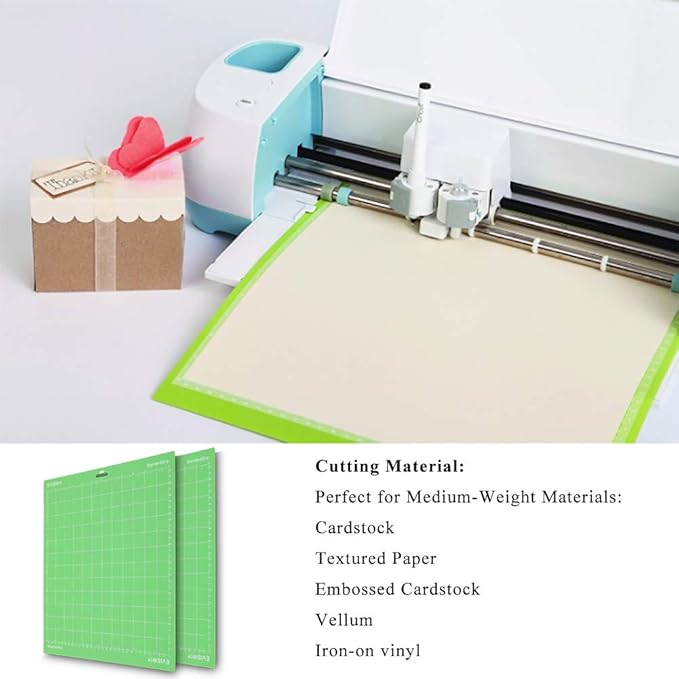 EVISWIY 12x12 Cutting Mats Compitable with Maker 3/Maker Explore Air 2/Air/One Variety 5Pack StandardGrip LightGrip StrongGrip FabricGrip Variety 5Pack Reusable Craft Cricket Mat Accessories