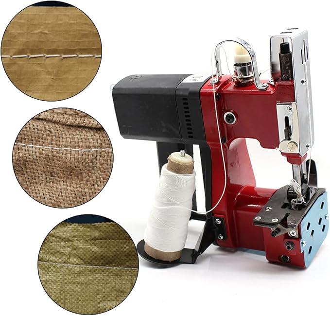 Bag Closer Machine Electric Handheld Sewing Machine 110v 190w High Strength Fast Speed Portable Electric Sewing Tool for Logistics Companies, Large Factory Warehouses And Other Bag Sealing Use.