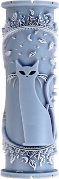 Black Cat Clay Texture Roller (4") - Halloween Set #01 - Embossing Pattern Roller for Polymer & Ceramic Clay, Pottery & Crafts
