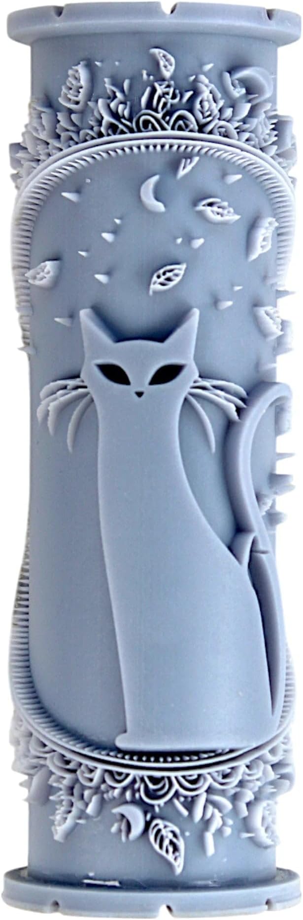 Black Cat Clay Texture Roller (4") - Halloween Set #01 - Embossing Pattern Roller for Polymer & Ceramic Clay, Pottery & Crafts