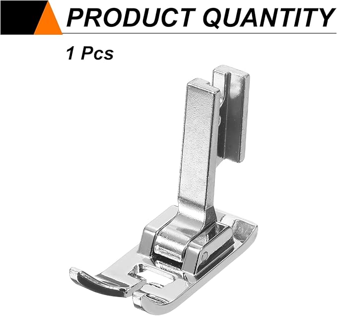 HARFINGTON 2pcs High Shank Open Toe Foot 7mm Stainless Steel Presser Foot Satin Stitch for Sewing Machine 7301H