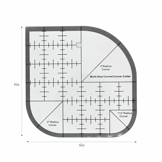 Curved Corner Cutter Quilting Ruler,Sewing Ruler,Acrylic Patchwork Quilting Templates Tools