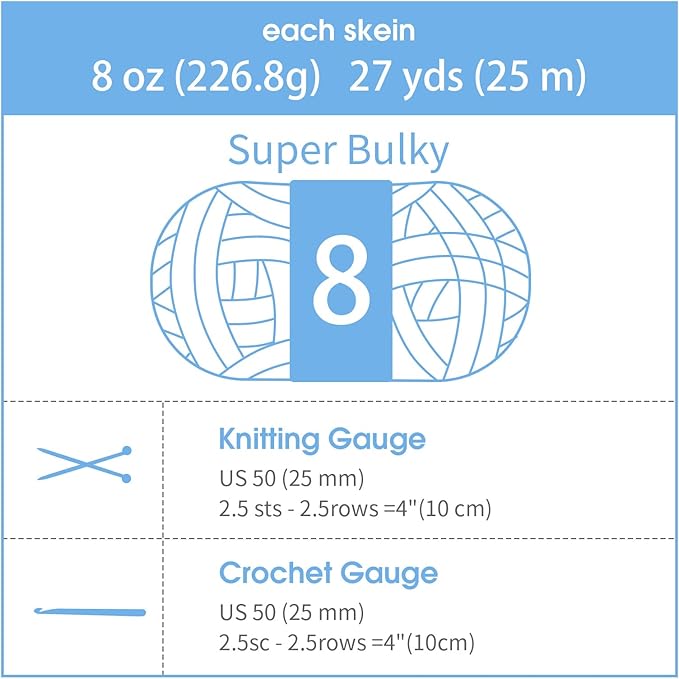 HOMBYS 12 Pack Chunky Yarn for Crocheting,Super Bulky Large Soft Fluffy Yarn,Plush Fuzzy Yarn,Thick Chenille Yarn for Hand Knitting/Arm Knitting,4 Pink,4 Buttercup,4 Sky Blue(Each 27yds,8 oz)