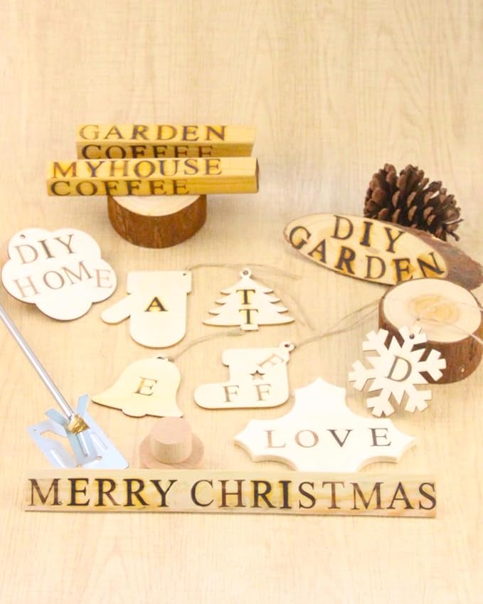 5/8" 36 Pcs Wood Burning Letters and Numbers, Wood Burning Alphabet Stamp Kit for Wood Branding Leather Crafting, Wood Burning Letter Kit Gifts Personalized for Christmas Birthday Wedding