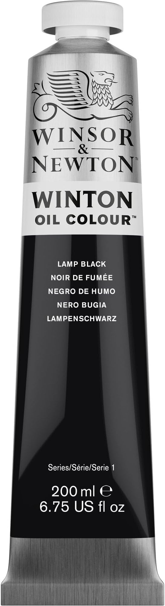 Winsor & Newton Winton Oil Color, 200ml (6.75-oz) Tube, Lamp Black