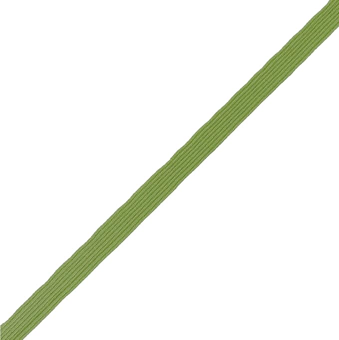 Mandala Crafts 16mm 20 Yds Roll of Olive Green Elastic Bands for Sewing - 5/8 Flat Elastics Cord - 5 8 Inch Braided Stretch Straps for Crafting
