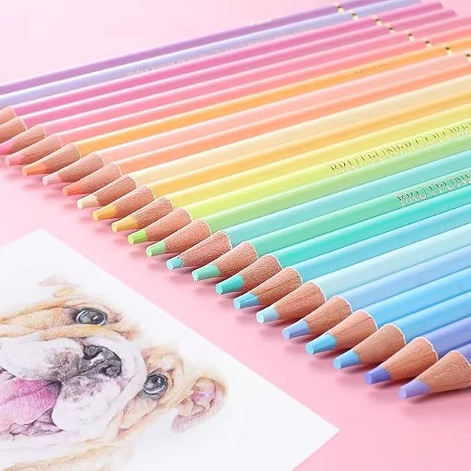 SuoLong 24 Colored Pencils - Premium Soft Core 24Unique Colors No Duplicates Color Pencil Set for Adult Coloring Books, Artist Drawing, Sketching, Crafting