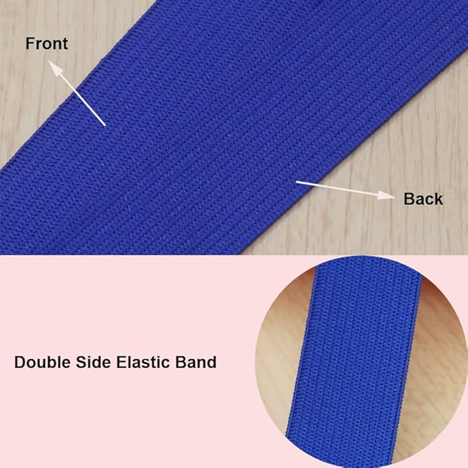 Royal Blue Knit Elastic Band for Sewing 40 Yards 3/4 inch-20mm Flat Heavy Stretchy Elastic Straps Elastic Band Spool for DIY Craft-Bedspread-Clothing-Pants Waistband-Wigs-Skirts- DIY Projects