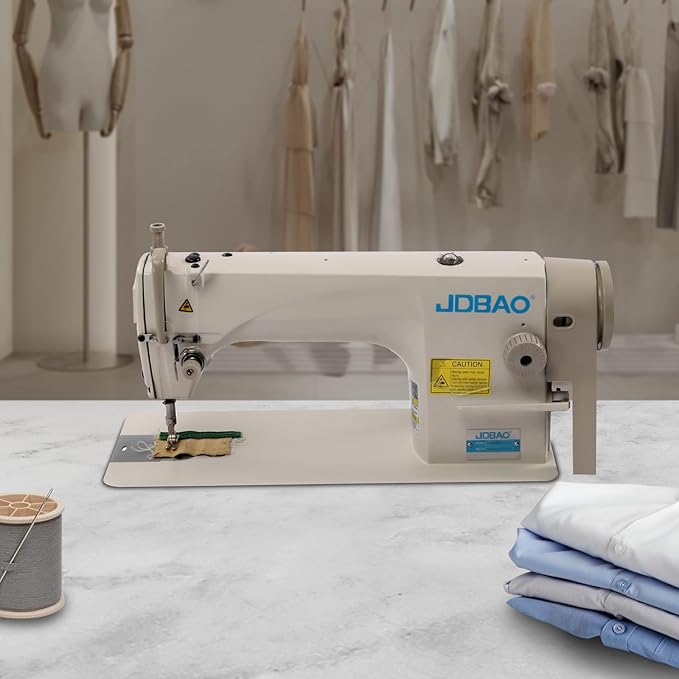 Sewing Machine, AC 110V 550w Industrial Sewing Machine with Table Stand and Motor, Heavy Duty Industrial Sewing Machines for Tailors Alteration Stores DIY