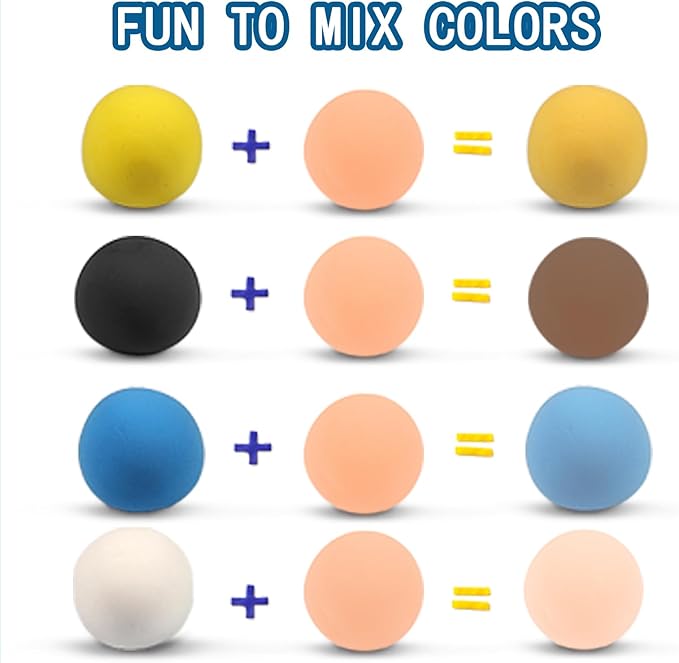 iFergoo Skin Air Dry Clay, DIY Creative Modeling Clay for Kids, Super Light Magic Clay for Kids Age 3-12, Safe & Non-Toxic, Molding Clay for Sculpting (Skin/100g, 100g/3.5oz)