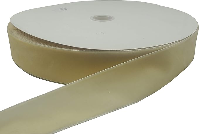 10 Yards Velvet Ribbon Spool (Beige, 1 1/2")