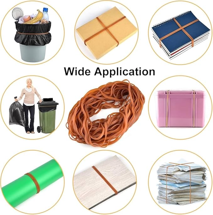 Small Quantity Rubber Bands Pack, Everyday Elastic Bands - Purchase What You Need, At A Price That You Like - Everyday Rubber Bands - Band Size: About 7" x 1/8" - 10 Bands