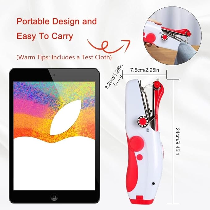 Handheld Sewing Machine, Mini Portable Electric Sewing Machine for Beginners Adult, Easy to Use and Fast Stitch Suitable for Clothes,Fabrics, Cutains,DIY Home Travel
