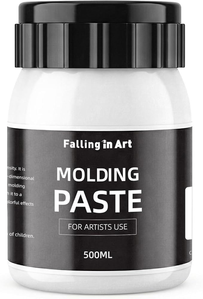 Falling in Art Modeling Paste for Acrylic Painting, 16.9 Oz Lightweight Acrylic Textured Paste for Textured Art