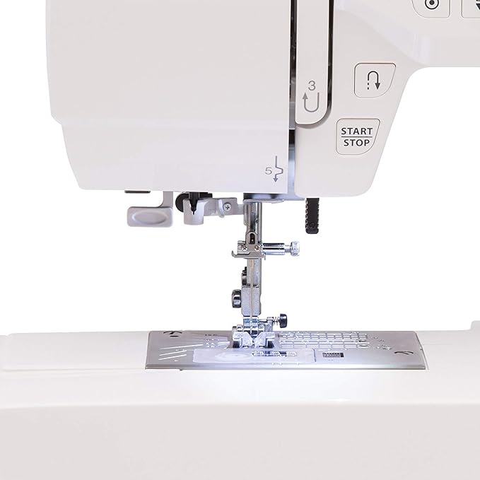 Janome MOD-200 Fully-Featured Computerized Sewing Machine with 200 Stitches, 12 Buttonholes, Alphabet Stitches, Stitch Memory, Drop Feed, Hard Cover and Bonus Presser Feet