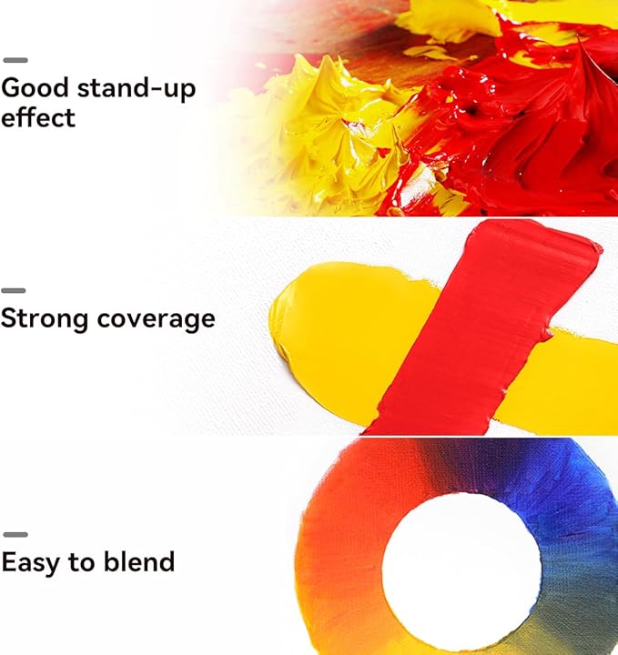 Paul Rubens Oil Paint, 20 Basic Colors*170 ml LargeTubes, Professional Oil Based Paint with High Saturation, Creamy Texture, and Consistency,Art Supplies for Artists, Students, Beginners