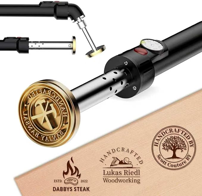 Custom Electric Branding Iron for Wood, Adjustable Temperature, Personalized Logo Wood Burning Stamp for Leather, Food, DIY Woodworking Tools, Gift for DIY Woodworkers