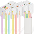 Ctosree 36 Packs Macaron Pastel Colored Pencils Bulk 3.5 Inch Coloring Drawing Pencil in Boxes Goodie Bags Gift for Adult Painting Christmas Birthday, 6 Per Pack