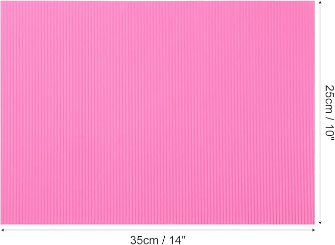 uxcell 10pcs Corrugated Cardboard Paper Sheets,Pink,14 inch x 10inch,for Craft and DIY Projects