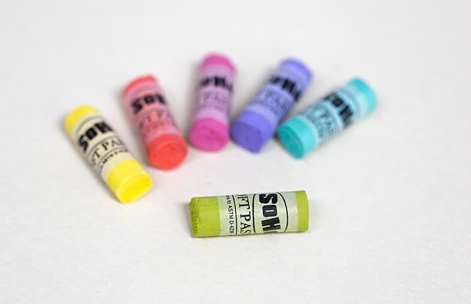 Soho Urban Artist Soft Pastels Set of 120 Unique, Vibrant Colors - Half Stick 1.3" Long, Soft Pastels for Artists, Velvety Texture, Lightfast, Perfect for Layering & Blending