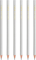 PATIKIL Silver Colored Pencils Set,6 Pcs Oil Color Pencils Wooden Coloring Drawing Pencil for Artists Art Painting