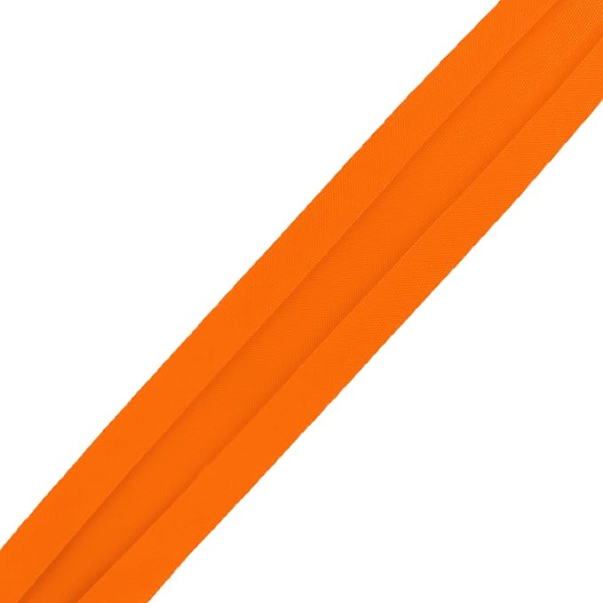 Mandala Crafts 1/2 Inch Single Fold Bias Tape for Sewing, Quilting, Piping, Hemming, Blanket & Quilt Binding – 55 Yards Orange Fabric Seam Binding Tape