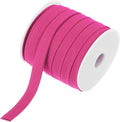 MECCANIXITY 2/5 Inch Double Fold Bias Tape Continuous Bulk Bias Tape for Sewing, Seaming Quilting Hemming Binding Crafts (Rose Red 25 Yards)