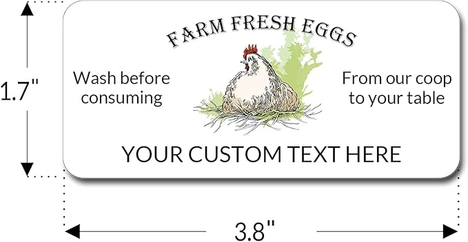 (Made in USA) Custom Carton Stickers Labels for Egg, Personalized Packaging Sticker Label Customized cartons Sticke Lable