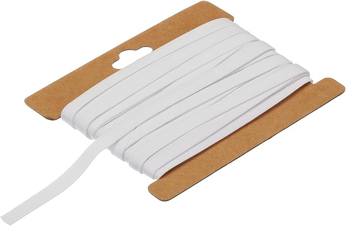 MECCANIXITY 1/4 Inch Double Fold Bias Tape Cotton Continuous Bulk Bias Tape for Sewing,Seaming Quilting Hemming Binding Crafts (White 6 Yards)