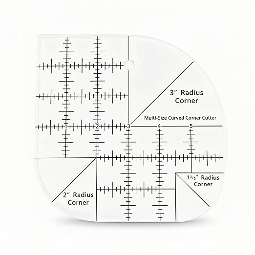 Curved Corner Cutter Quilting Ruler, Acrylic Patchwork Quilting Templates Tools, Acrylic Patchwork Quilting Templates Tools, Quilting Sewing Ruler.