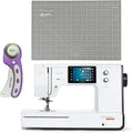 Bernette B77 Sewing and Quilting Machine | Touchscreen Control with Multiple Stitch Options | Includes 12×18 Cutting Mat and Purple Rotary Cutter