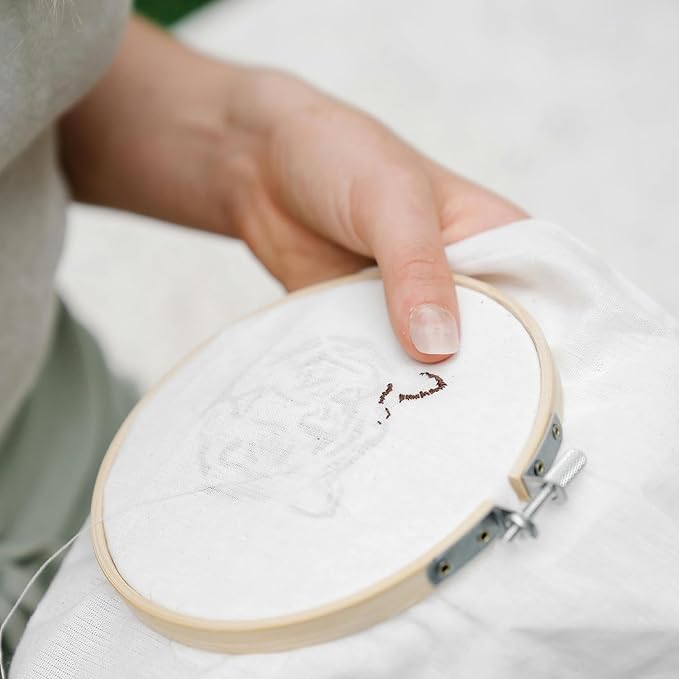 12 Pieces 6 Inch Embroidery Hoops Adjustable Wooden Circle Cross Stitch Hoop Ring for Embroidery, Art Craft Handy Sewing and Christmas Decoration