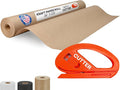 Brown Paper Roll 24" x 1200" (100 feet) with Cutter - USA-Made Wrapping Kraft Paper for Packing, Moving, Shipping & Crafts/Arts - 100% Recyclable Natural Craft Material by IDL Packaging
