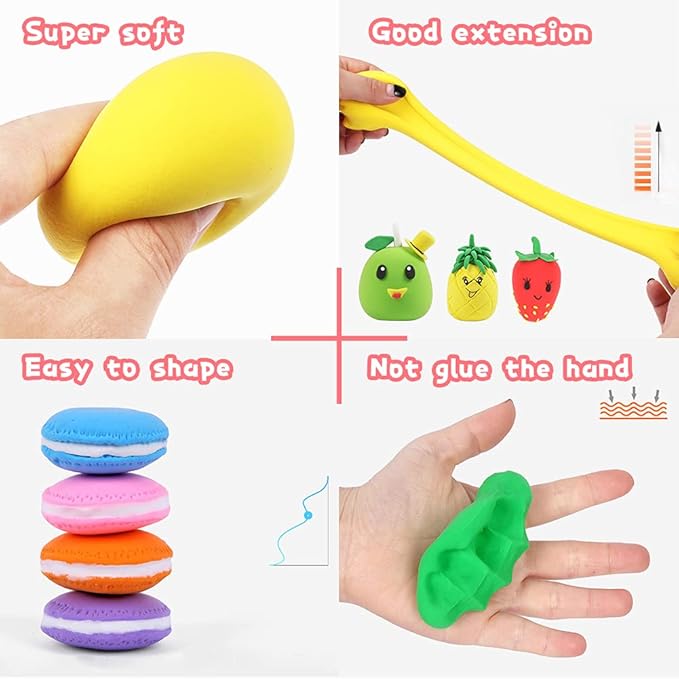 36 Colors Air Dry Clay,Magic Modeling Clay with Tools,Ultra Light DIY Modeling Clay for Kids,Children,DIY Crafts,Creative Art Crafts